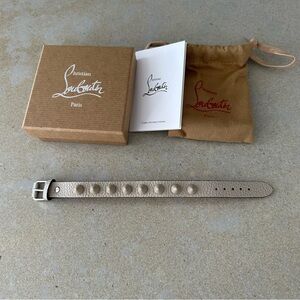 Christian Louboutin Loubilink Studded Leather Bracelet